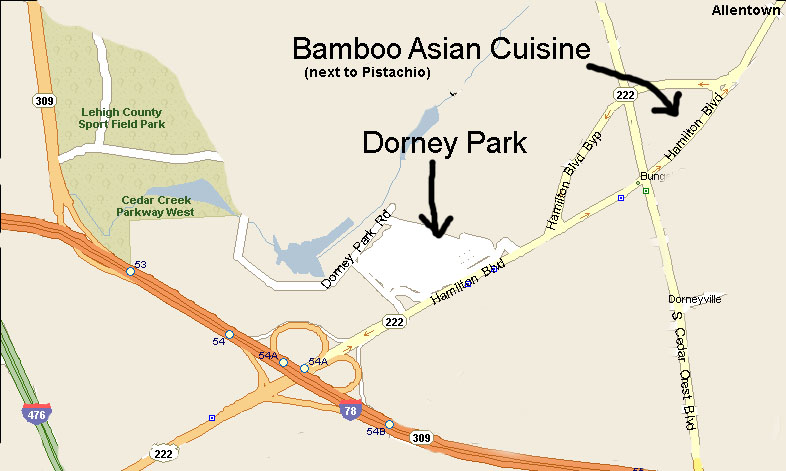 Directions to The Bamboo Asian Cuisine and Sushi Bar